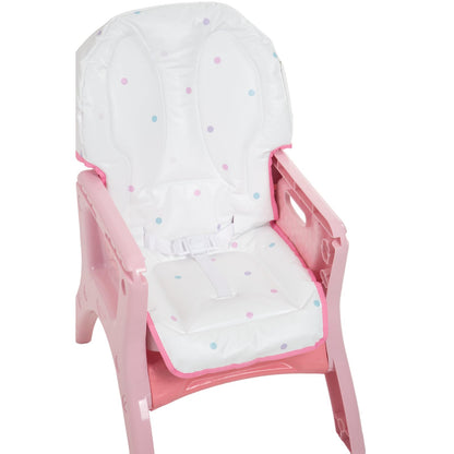 PRINSEL | Sillita Alta Infantil Convertible | Silla Alta para Bebé | Kinder City | Rosa | De 6 Meses a 3 Años, Convertible a Escritorio, Doble Charola Ajustable, Fácil de Limpiar | Artículos para Bebés