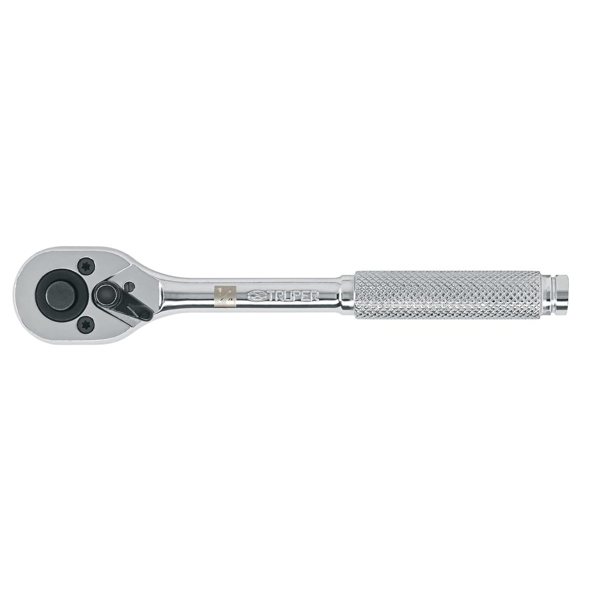 Truper M-1449-N, Matraca liberación rápida, cabeza de pera, cuadro 1/4" - 5"