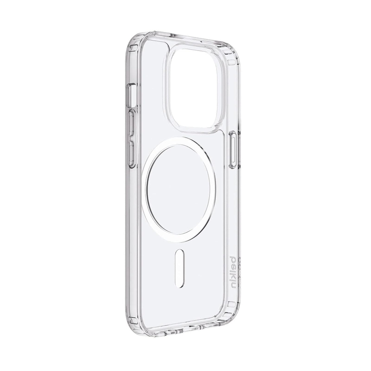 Belkin SHEERFORCE MagSafe - Funda Compatible con iPhone 14 Pro con Revestimiento tratado, imanes Integrados y Parachoques de Borde Elevado para protección de visualización y cámara, Transparente