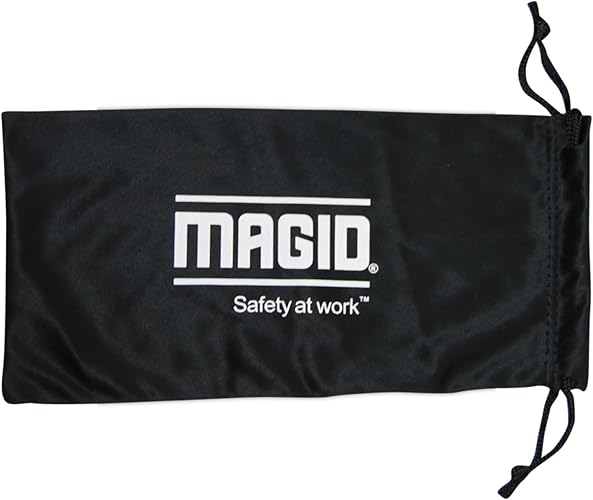 Magid Glove & Safety - Vidrio de seguridad Y50BKAFC con marco clásico con cristales laterales permanentes, negro