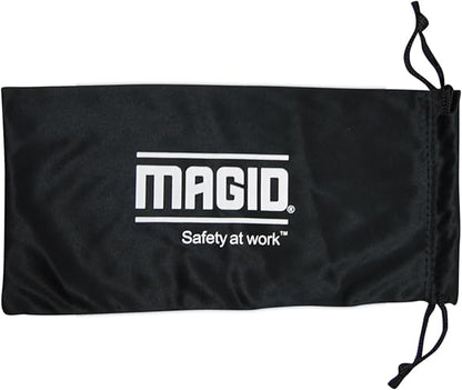 Magid Glove & Safety - Vidrio de seguridad Y50BKAFC con marco clásico con cristales laterales permanentes, negro