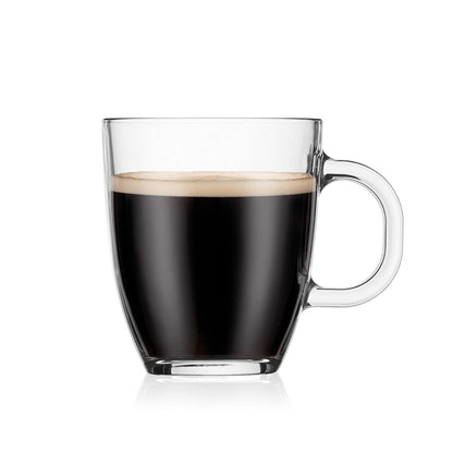 Bodum Bistro Single Wall Coffee Mug, 12 oz, Clear