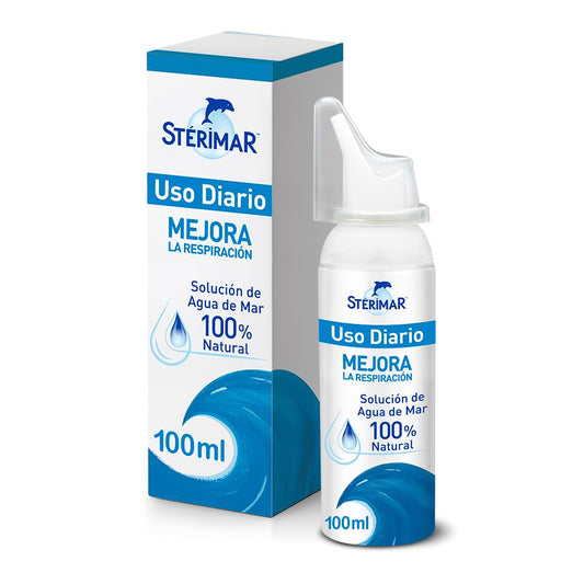 Stérimar Solución Humidificante Nasal Uso Diario 100 ml. | Mejora la Respiración. Higiene Nasal Diaria para Toda la Familia. 100% Natural, Eficacia Clínicamente Comprobada.