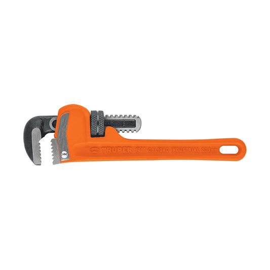 Truper STI-8, Llave para tubo, Stilson, 8", cuerpo robusto de hierro