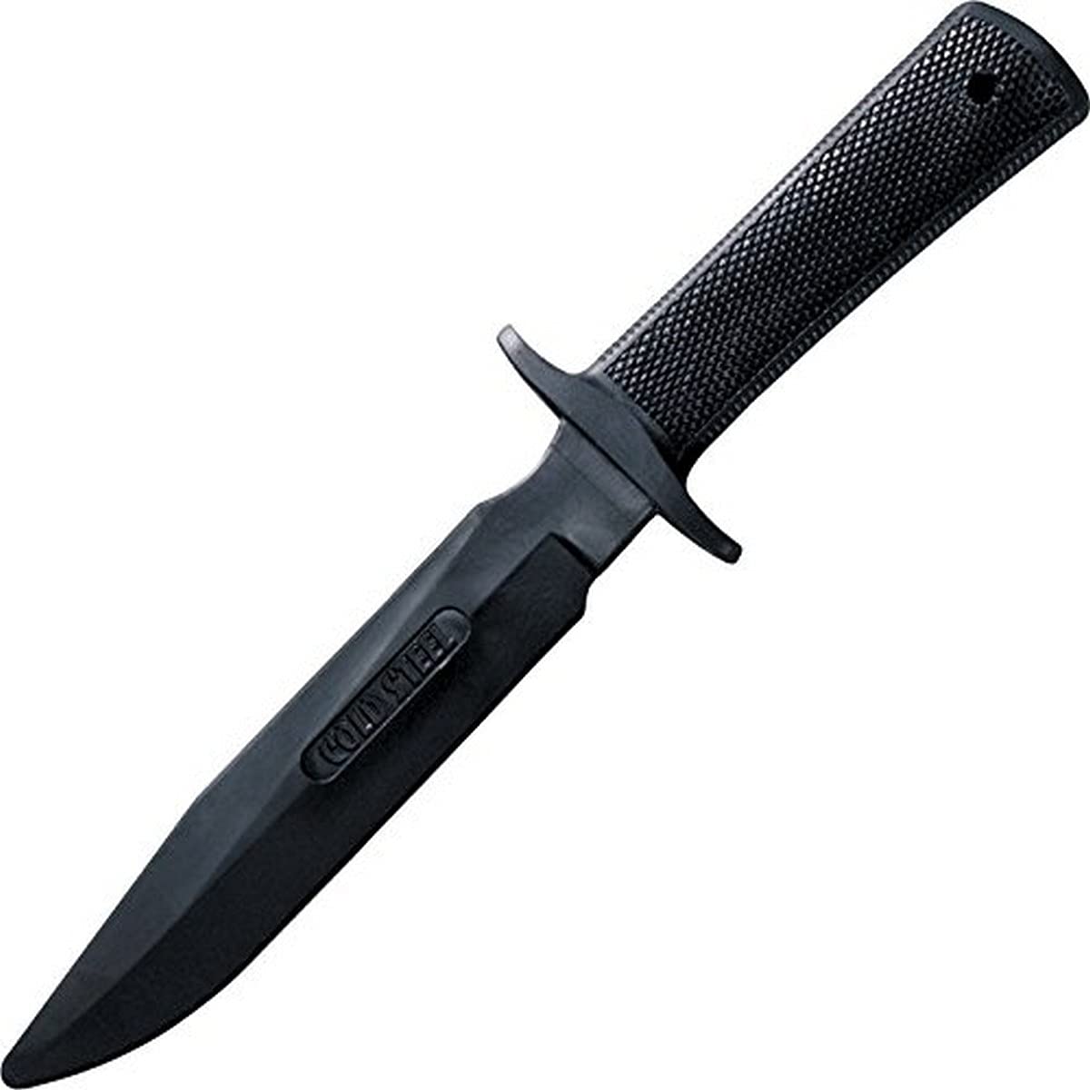 Cuchillo clásico militar de entrenamiento de goma de acero frío, negro