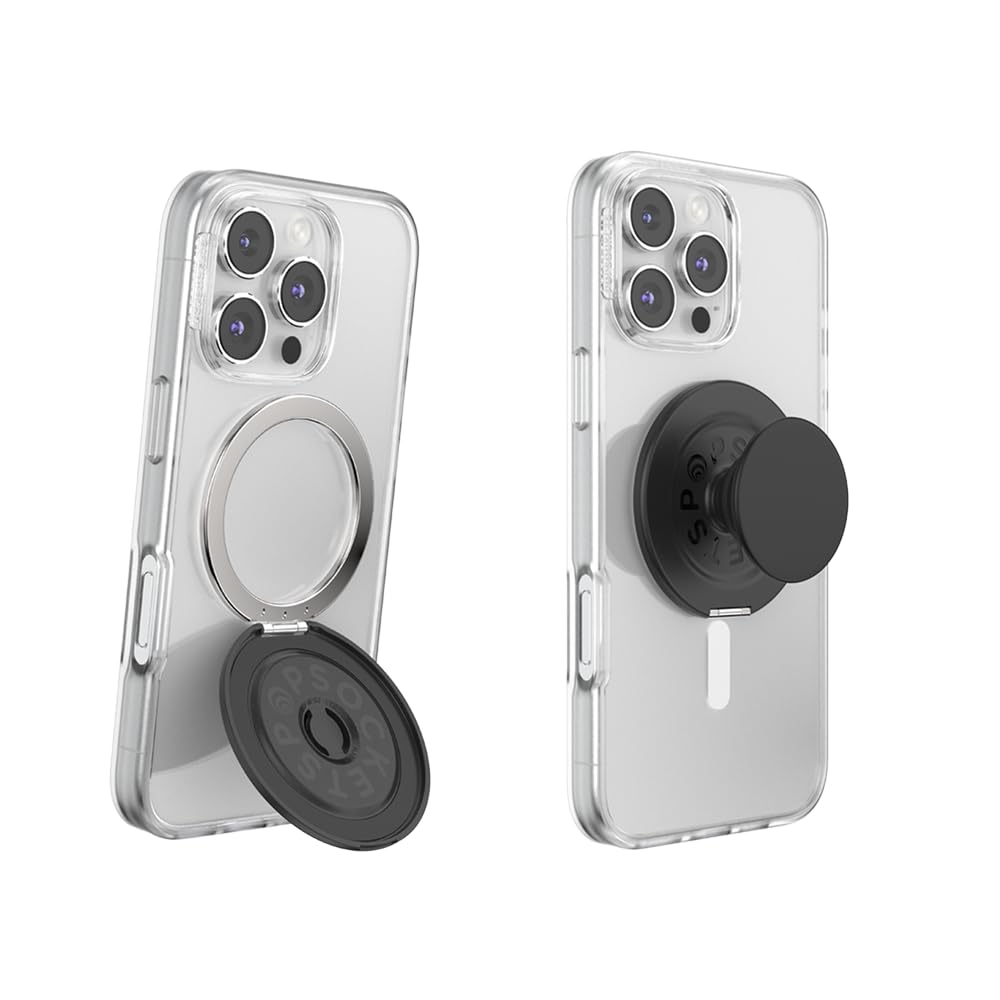 PopSockets Kick-Out Empuñadura MagSafe con Soporte Ajustable - MagSafe Kick-Out - Negro -
