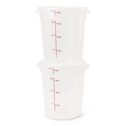 Cambro Recipientes de almacenamiento de alimentos con tapas (sin BPA), contenedor de almacenamiento de alimentos de 4 cuartos (2 unidades)