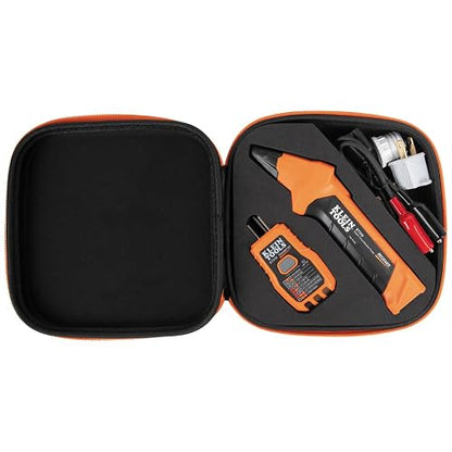 KLEIN TOOLS ET310KIT | Kit Cortacircuitos Digital | GFCI | Cables Y Estuche | Encuentra cortacircuitos y revisa tomas GFCI con un kit completo que incluye probador, cables, adaptadores y estuche.