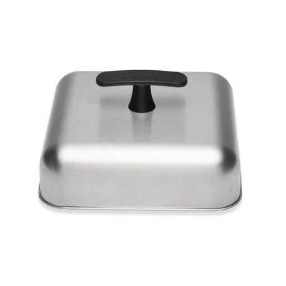 Weber - Tapa para Hamburguesas | Cubre 4 hamburguesas, para derretir queso y cocinar verduras y arroz al vapor - (10 x 10 pulgadas), accesorios de cocina para