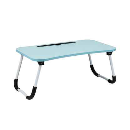 Mind Reader Lap Desk Laptop Stand, Bed Tray, Folding Legs, Couch Table, Portable, MDF, 23.25" L x 13.75" W x 10.5" H, Blue