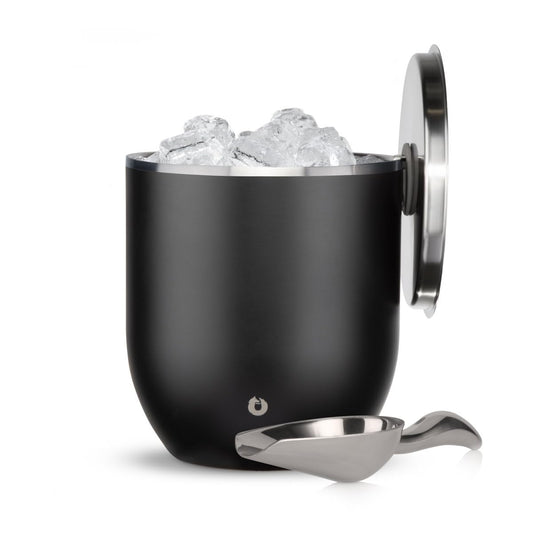 Snowfox Plus, cubeta de Hielo de Acero Inoxidable Aislado al aspiradora de Alta Calidad con Tapa/Cuchara, Accesorios de Bar para el hogar, Elegantes Cubos de Hielo para Fiestas, Hermosos Suministros