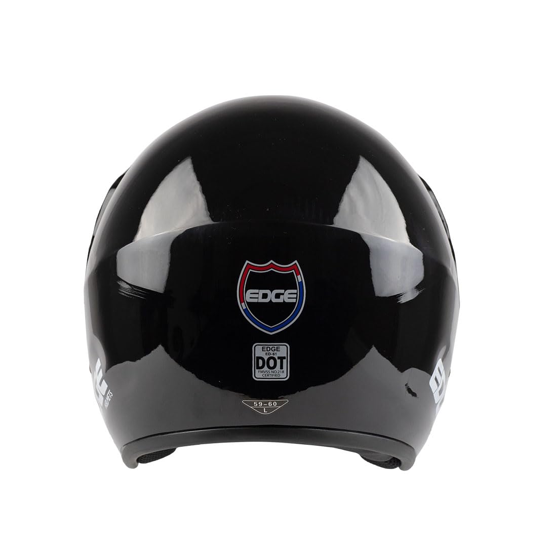 Casco Motocicleta Abierto Semi-Integral Marca Edge - Jaguar - Visor ANTIVAHO - Certificado Dot - Cascos Motocross Pegatina Pegatinas Protector Mujer Hombre