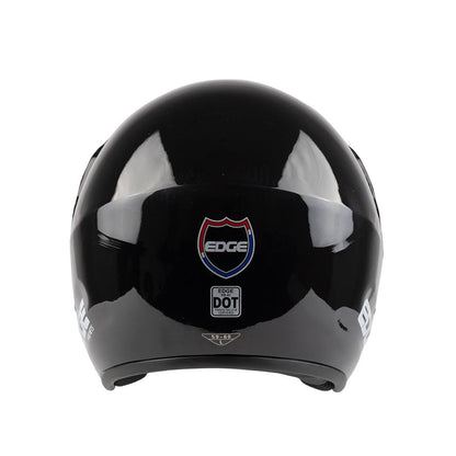 Casco Motocicleta Abierto Semi-Integral Marca Edge - Jaguar - Visor ANTIVAHO - Certificado Dot - Cascos Motocross Pegatina Pegatinas Protector Mujer Hombre