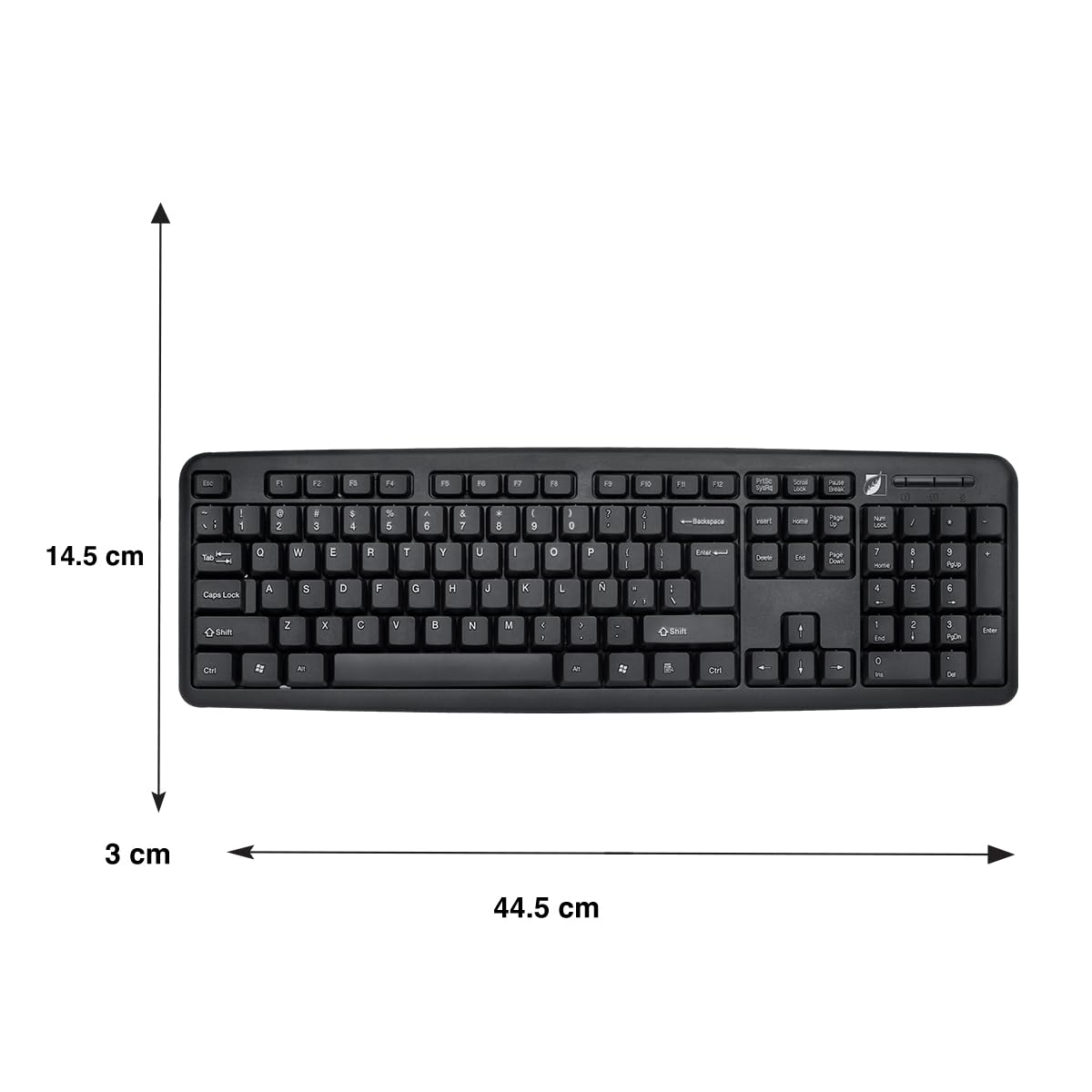 Green Leaf Kit de Teclado Multimedia y Mouse Texturizado 18-8324