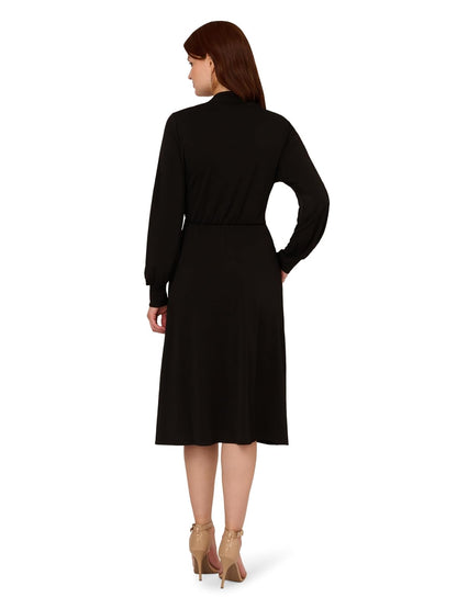 Adrianna Papell Long Sleeve Wrap Midi Dress Vestido informalMujer