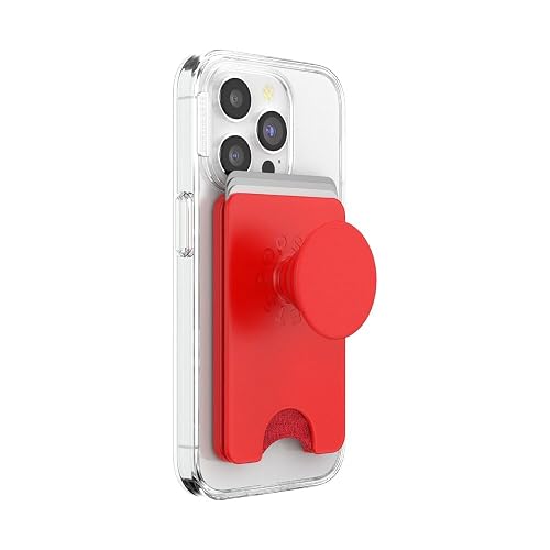 PopSockets - portafolios para teléfono con Agarre expandible y Anillo Adaptador para MagSafe, Soporte para Tarjetas de teléfono, Compatible con Carga inalámbrica, portafolios Compatible con MagSafe -