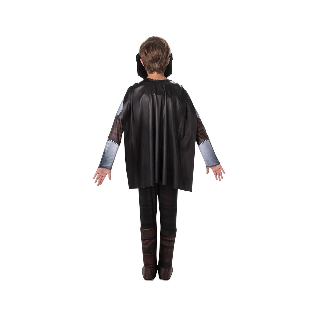 Star Wars The Mandalorian Official Youth Costume - Premium Quality Padded Jumpsuit with Plastic Mask and Detachable Cape