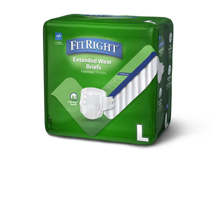 Medline MTB80500Z - Calzoncillos para adultos con pestañas, máxima absorción para adultos, tamaño grande (15 unidades)