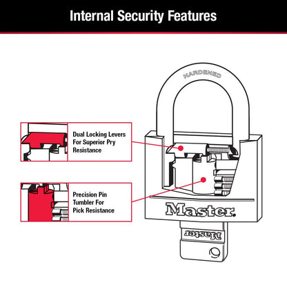 Master Lock 141Q Candado con llave de aluminio cubierto, paquete de 4, color negro
