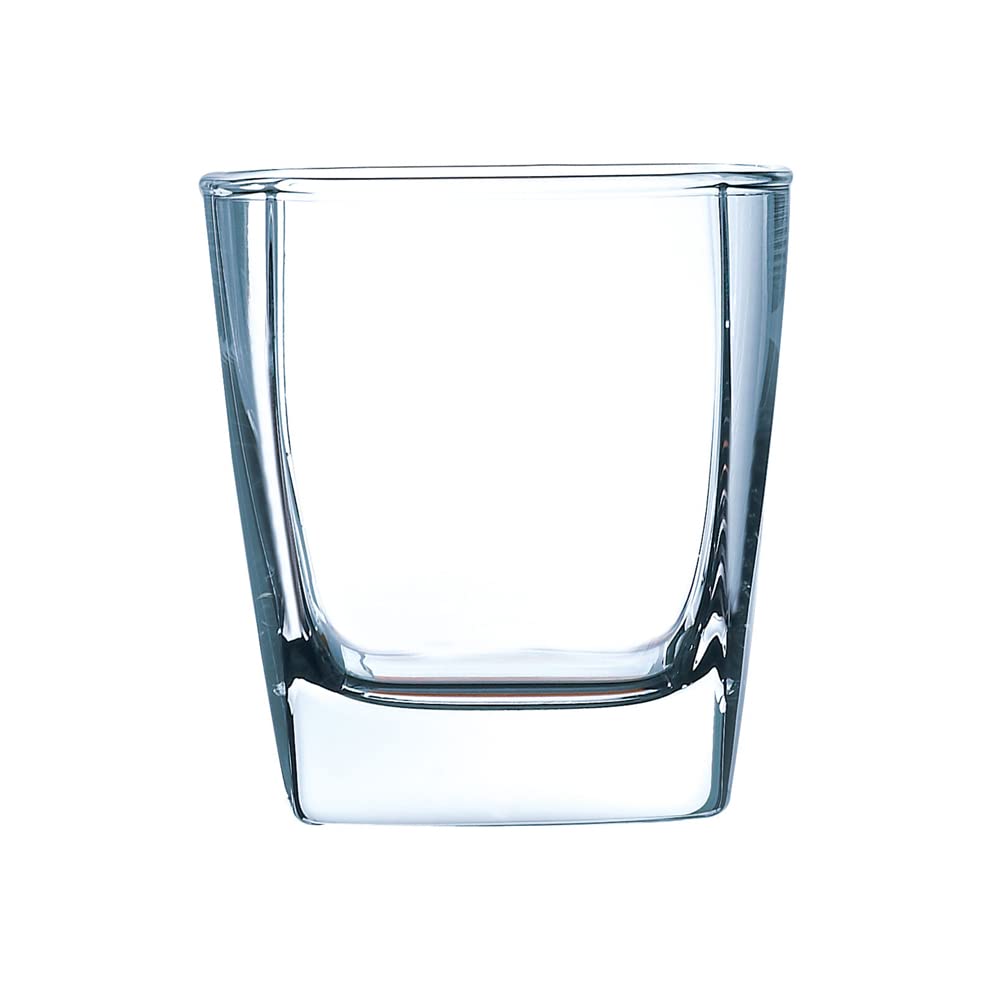 Luminarc 307-5978 Juego de Hielera con 6 Vasos Old Fashion de Vidrio Grueso Transparente, Modelo Stearling, Juego para Mesa de Noche o Bar en Casa, Capacidad 1.3 L y 295 ml con Caja de Regalo