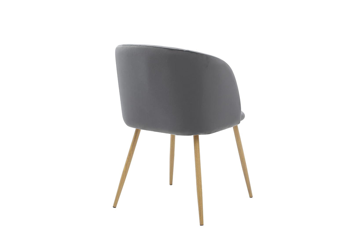 Alterego - Silla Terciopelo Mina, Color Gris
