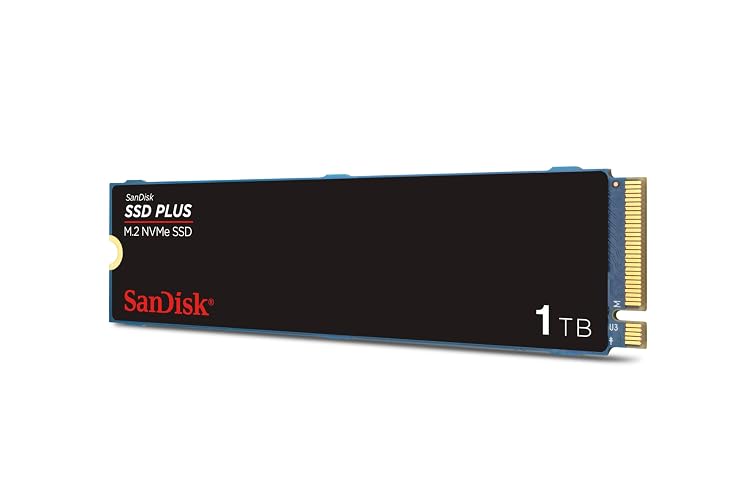 SanDisk 1TB SSD Plus M.2 NVMe SSD - PCIE Gen 3.0, Up to 3,200 MB/s - Internal Solid State Drive - SDSSDA3N-1T00-G26