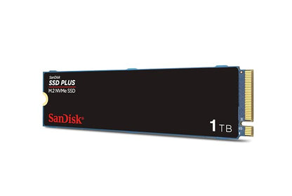 SanDisk 1TB SSD Plus M.2 NVMe SSD - PCIE Gen 3.0, Up to 3,200 MB/s - Internal Solid State Drive - SDSSDA3N-1T00-G26