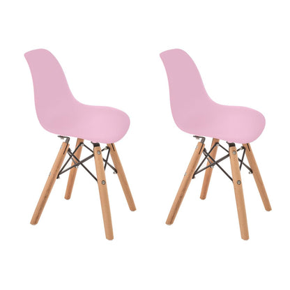 DUDUK Set de 2 Sillas Infantiles Eames - 31 cm x 32 cm x 56 cm - Rosa