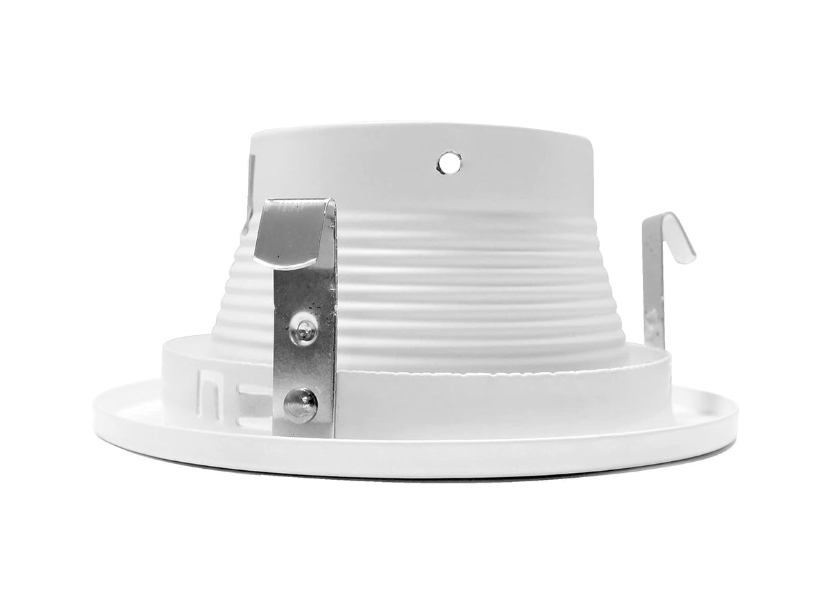 NICOR Lighting Embellecedor de deflector empotrable blanco de 4 pulgadas para bombilla MR16 (14002)