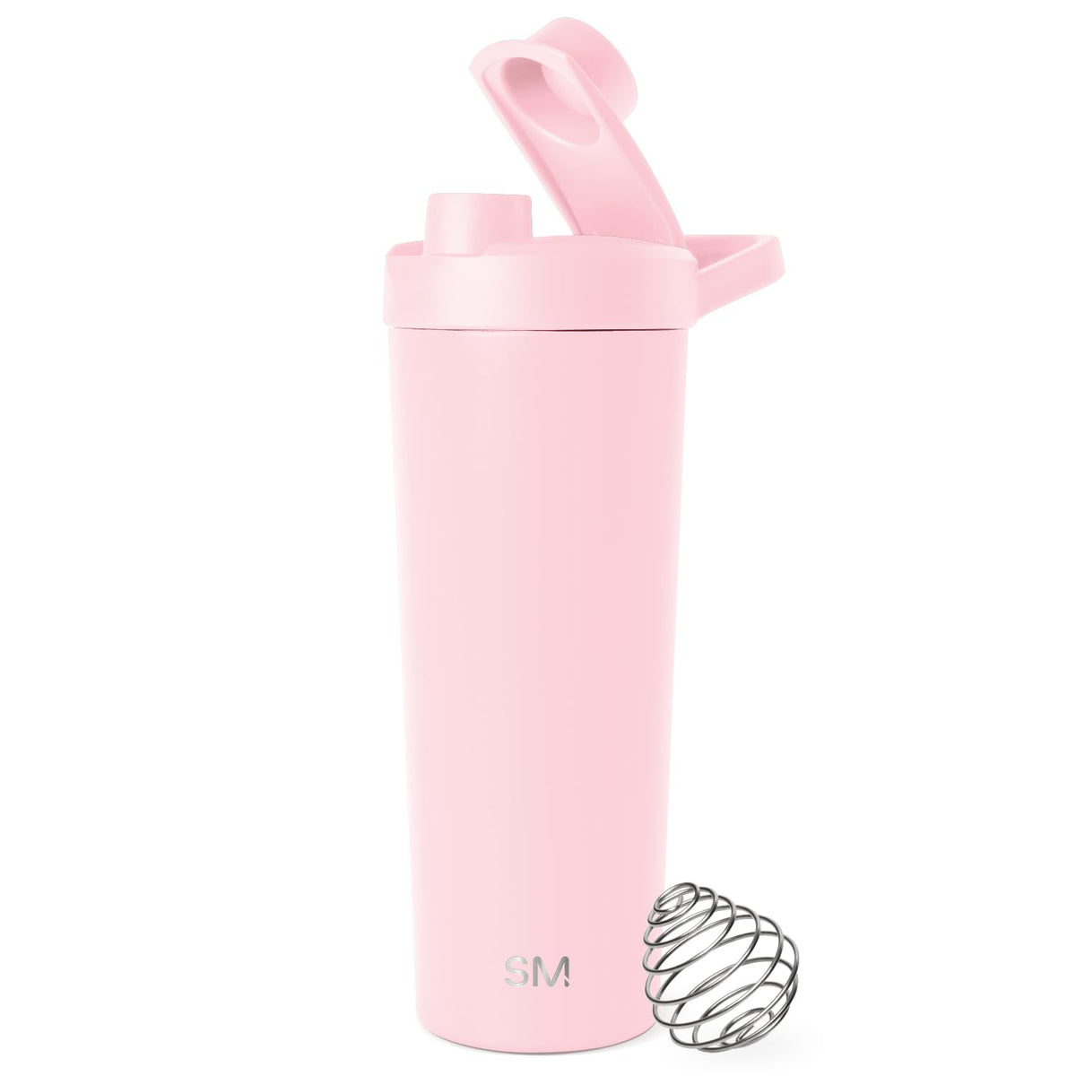Simple Modern Rally Botella Mezcladora de Acero Inoxidable con Bola, 710 ml - 0.7 Litros - Rosa (Blush)
