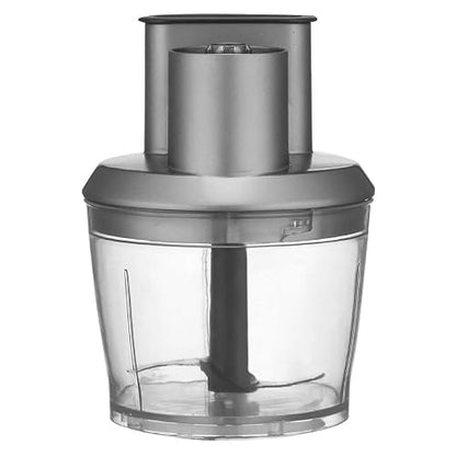 Cuisinart Batidora de Inmersión 400W HB-400ES con Accesorios Plata | Incluye Mini procesador con cuchillas y disco rallador,Batidor globo, 5 velocidades, Botón bloqueo, Bolsa almacenamiento