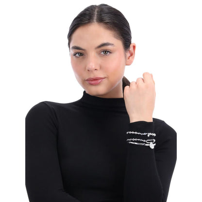 Nine West Pulsera Plateada para Mujer
