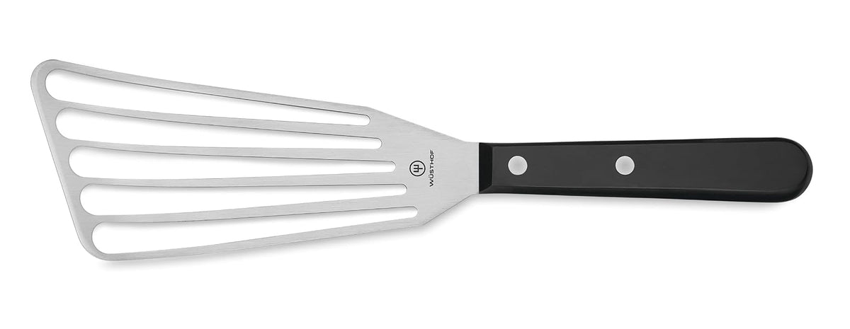 WÜSTHOF Gourmet - Espátula Ranurada Offset 6" (16 cm), Espátula para Cocina y Repostería, Espátula Profesional de Acero Alemán, Ideal para Voltear y Servir