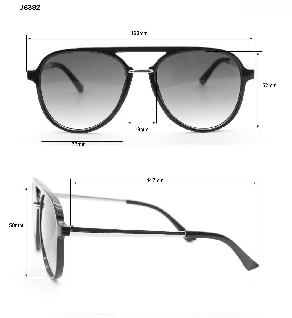Jessica Simpson Jessica Simpson Combo Plastic Aviator With Metal Bridge and Temple Gafas Mujer