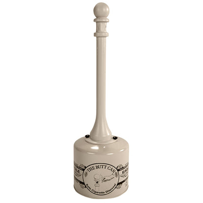 Eagle 1205BEI Receptáculo para colillas de cigarrillos de acero galvanizado, capacidad de 5 galones, 40" de altura, 12" de diámetro, color beige