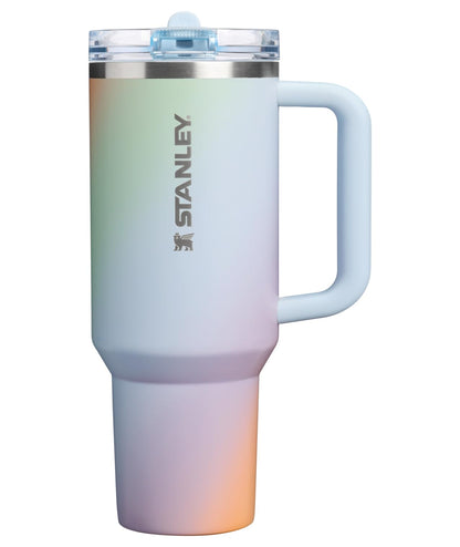 Stanley Quencher ProTour Vaso Térmico con Popote Abatible, Acero Inoxidable - 40 Ounces - Espiral Sunrise