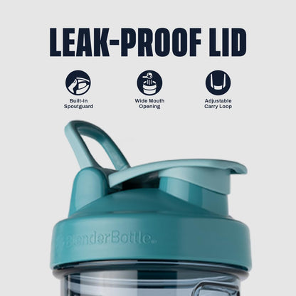 BlenderBottle Shaker Bottle Pro Series Perfecto para batidos de proteínas y pre entrenamiento, 32 onzas, azul cerúleo