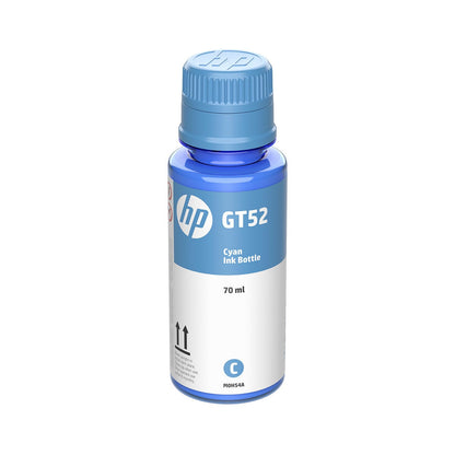 HP Botella de Tinta Cian GT52 Original (M0H54AL) Compatibilidad DeskJet GT 5800 Series, Ink Tank 100/300, Ink Tank Wireless 400, Smart Tank 500 Series