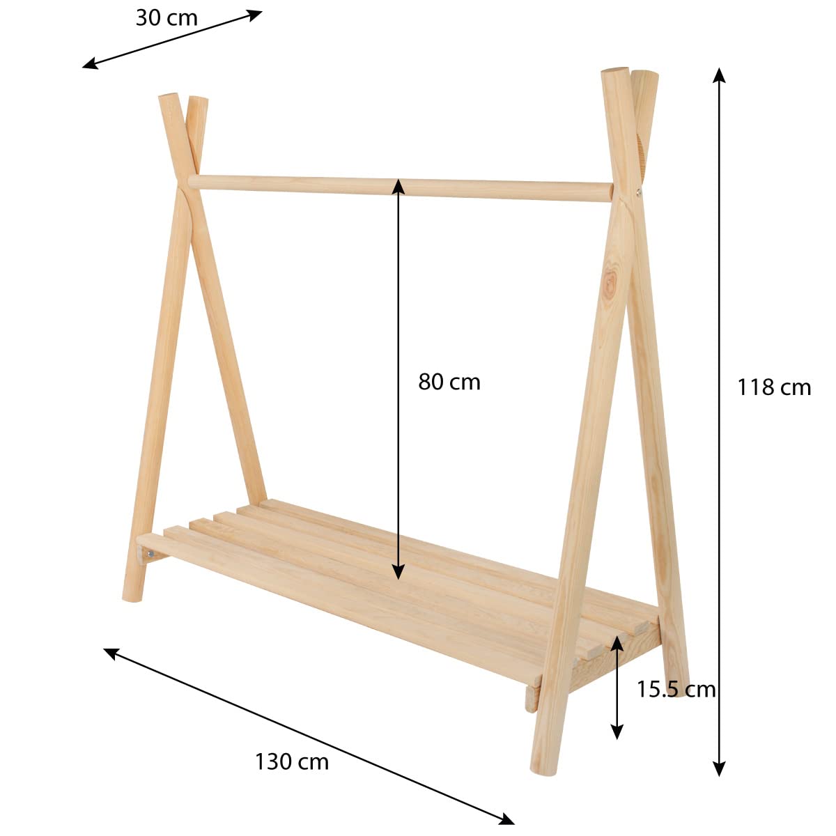 Ropero Montessori de madera para Niños y Niñas