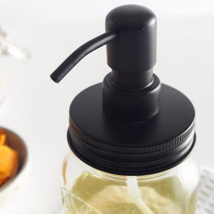 KILNER | Dispensador de jabón y loción | Transparente | 500 ml | Dosificador Reutilizable de Vidrio