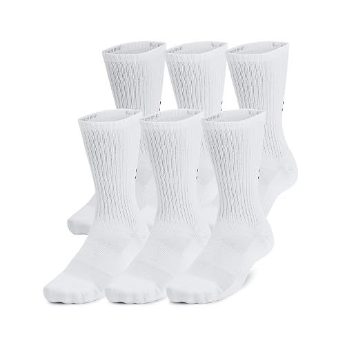 Under Armour Calcetines de algodón para entrenamiento (paquete de 6 unidades) Calcetín Unisex adulto
