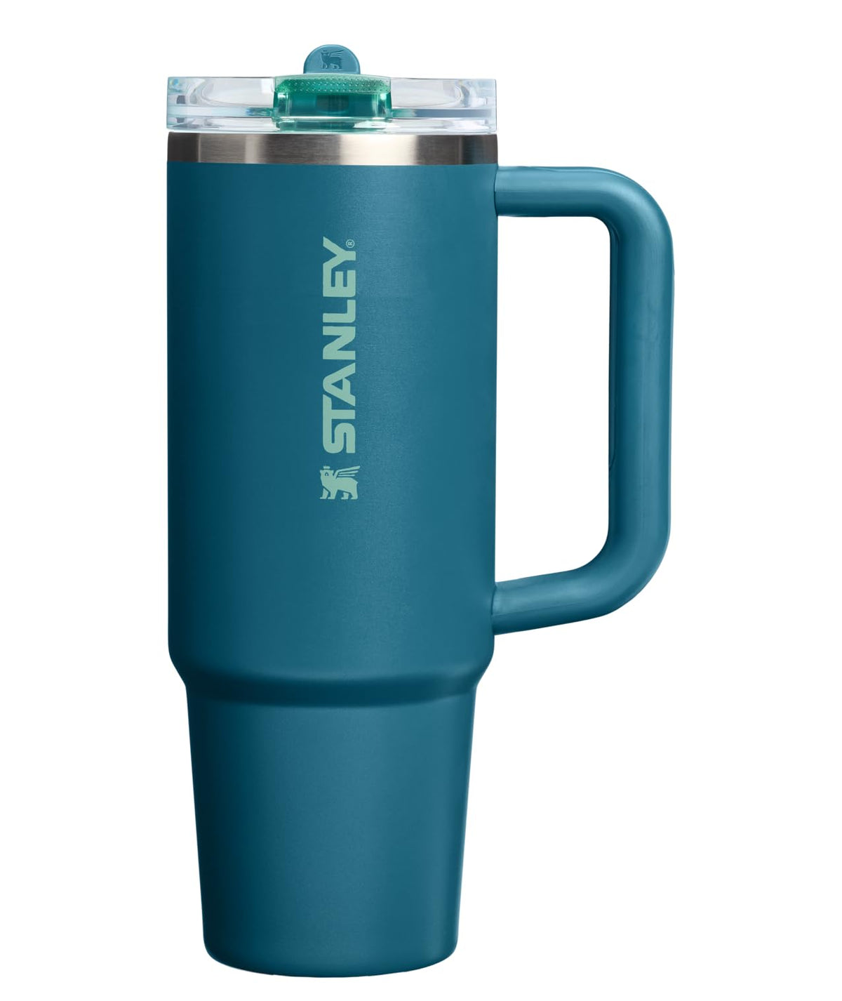 Stanley Quencher ProTour Vaso Térmico con Popote Abatible, Acero Inoxidable - 30 Ounces - Costero verde azulado