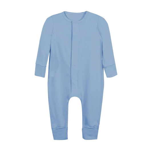 9months Baby Mameluco para Bebé Niña y Niño con Imanes Cierre Magnético Pañalero Manga Larga Algodón Suave Sin Pies Doblez Reversible Pijama Cómoda Mamelucos 4300-A