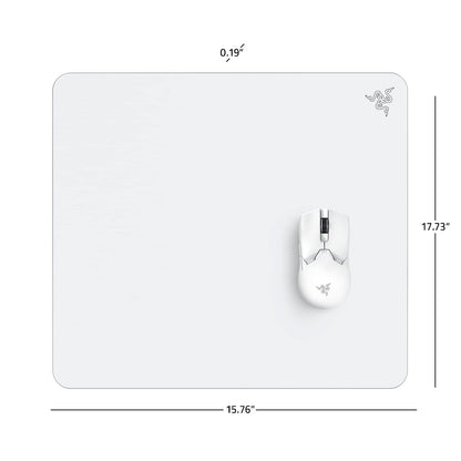 Razer Atlas - Alfombrilla de mouse gaming de cristal templado: superficie ultra suave micrograbada, color blanco
