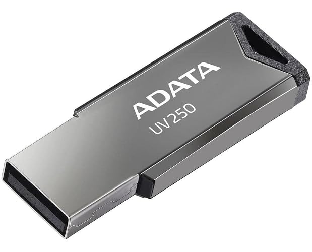 ADATA 32 GB Memoria Flash USB 2.0 Color Plata con Negro (Modelo UV250)