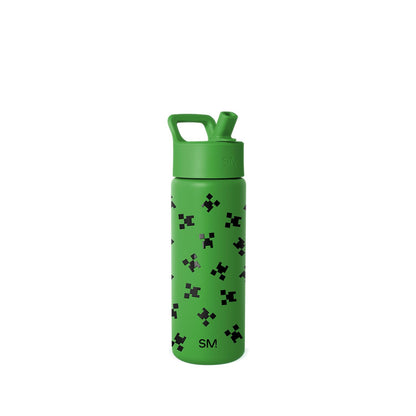 Simple Modern Botella de Agua Summit para Niños 18 oz, Diseño Bob Esponja - Minecraft: enredadera - 0.5 Litros
