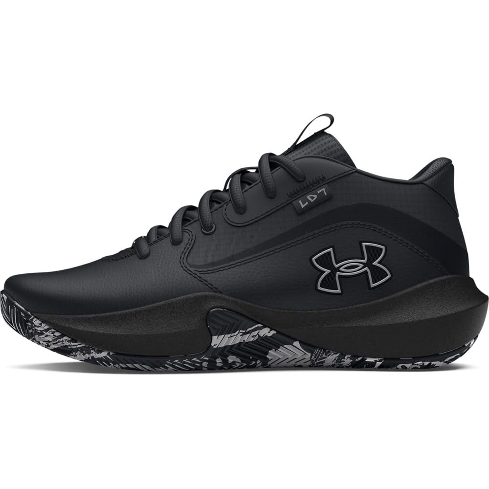 Under Armour Lockdown 7 Tenis Unisex para Niños Preescolares - 24.5 cm - (004) Negro - Negro - Plata Metálica