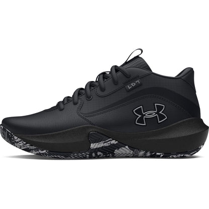 Under Armour Lockdown 7 Tenis Unisex para Niños Preescolares - 24.5 cm - (004) Negro - Negro - Plata Metálica