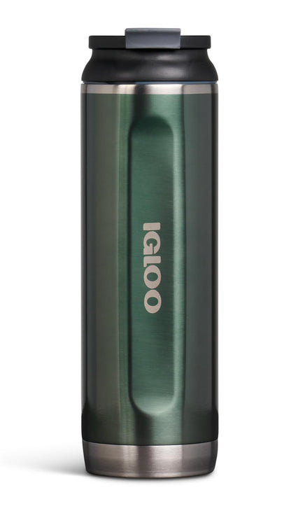 Igloo Vaso de Acero Inoxidable Flip 'n' Sip, 591-946 ml - Pícea - 20 Ounces - 20 onzas