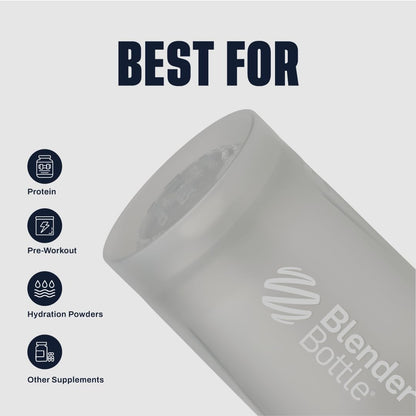 BlenderBottle Classic V2 - Botella coctelera perfecta para batidos de proteínas y pre entrenamiento, 32 onzas, gris guijarro